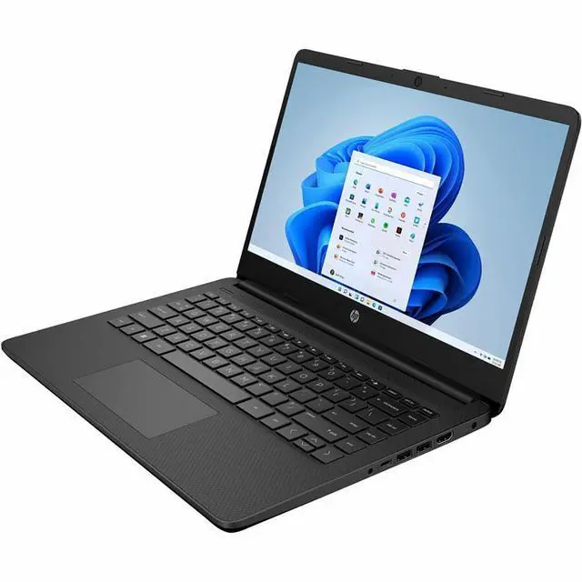 Alt view image 3 of 7 - HP 14-dq3110nr 14" HD Laptop, Intel Celeron N4500 1.1GHz, 4GB RAM, 64GB eMMC, Windows 11 Home S Mode, Jet Black