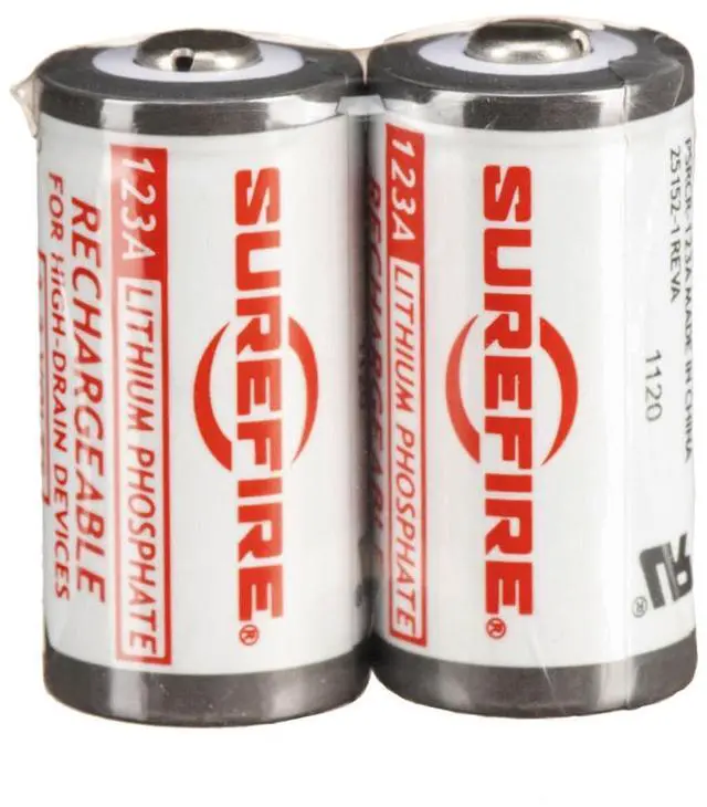 Alt view image 6 of 10 - Surefire 123A 450mAh 3.2V Rechargeable Batteries with Charger SFLFP123-KIT