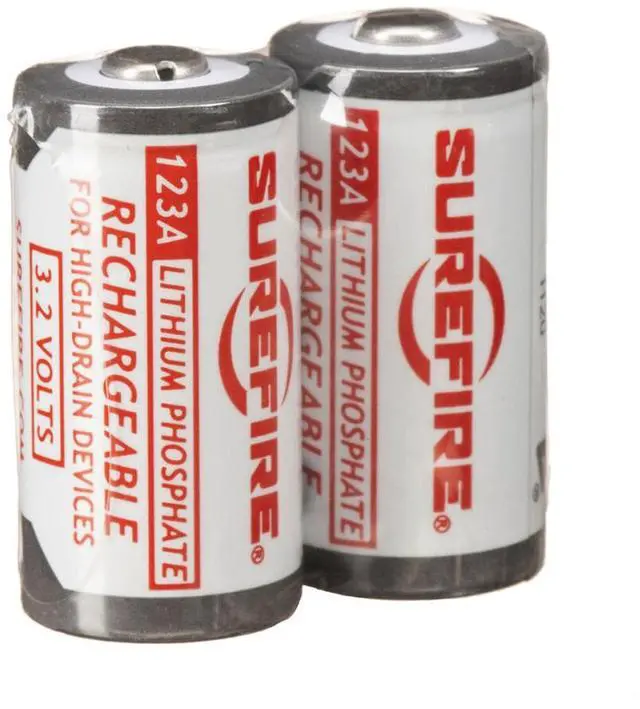 Alt view image 7 of 10 - Surefire 123A 450mAh 3.2V Rechargeable Batteries with Charger SFLFP123-KIT