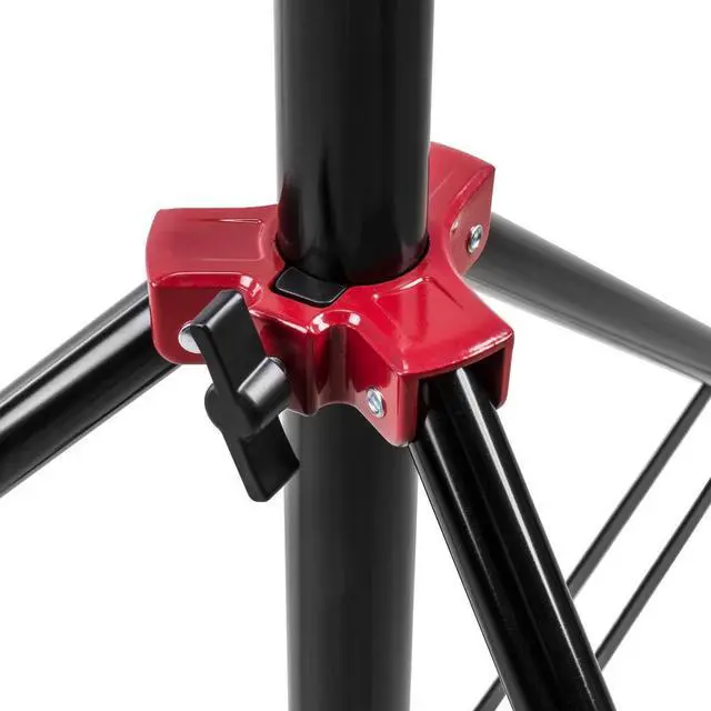 Alt view image 4 of 7 - Flashpoint Pro Air-Cushioned Heavy-Duty Light Stand (Red, 9.5') #FP-S-9-RD