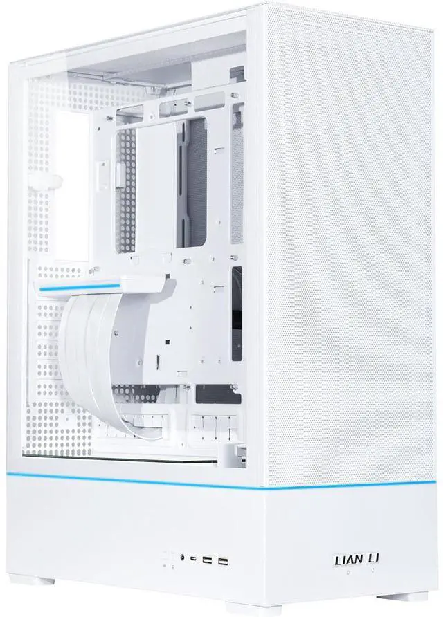 Alt view image 8 of 14 - LIAN LI SUP01 White  Steel / Tempered Glass ATX Mid Tower Computer Case ----SUP01W