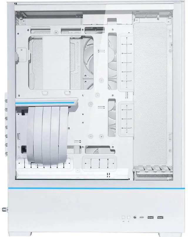 Alt view image 10 of 14 - LIAN LI SUP01 White  Steel / Tempered Glass ATX Mid Tower Computer Case ----SUP01W
