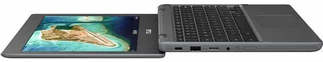 Alt view image 7 of 17 - Asus Chromebook CR1 CR1100CKA-YZ142T 11.6" Touchscreen Rugged Chromebook - HD - Intel Celeron N5100 - 4 GB - 32 GB Flash Memory - Dark Gray