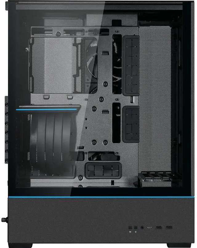 Alt view image 12 of 14 - LIAN LI SUP01 Black Steel / Tempered Glass ATX Mid Tower Computer Case ----SUP01X