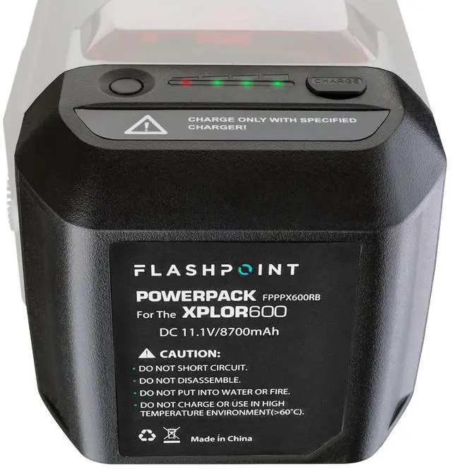 Alt view image 5 of 5 - Flashpoint XPLOR 600 SE (Special Edition) R2 Manual HSS Battery-Powered All-In-One Outdoor Flash with Extra Battery