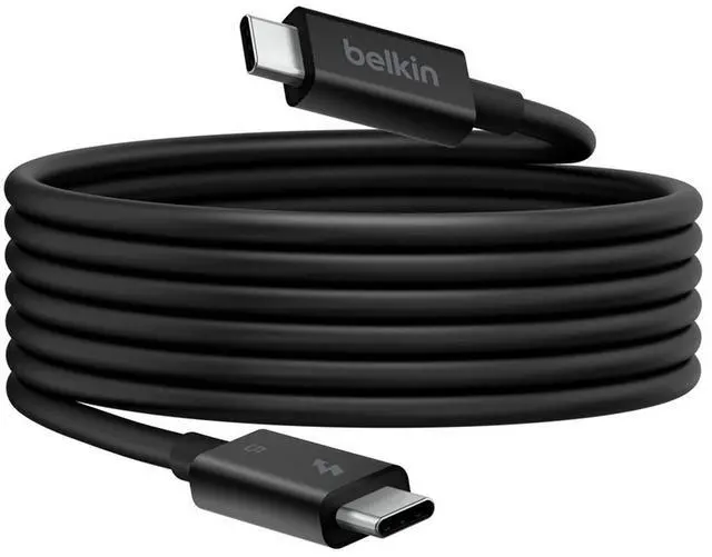 Alt view image 4 of 7 - Belkin Connect 3.3' 240W 120Gbps Thunderbolt 5 USB-C Cable, Black
