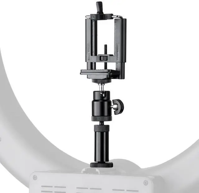 Main image of Flashpoint Cold Shoe Extension / Smartphone Cradle Set for the Flashpoint 600W 5500K Dimmable Fluorescent Ring Light