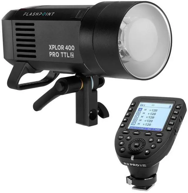 Alt view image 2 of 7 - flashpoint xplor 400pro ttl r2 battery-powered monolight with r2 pro transmitter for fujifilm and bowens mount adapter - godox