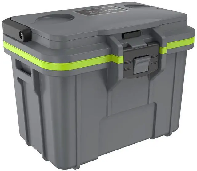 Alt view image 2 of 7 - Pelican Pelican 8QT Personal Cooler (Dark Gray/Green)