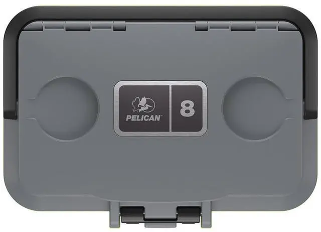 Alt view image 3 of 7 - Pelican Pelican 8QT Personal Cooler (Dark Gray/Green)