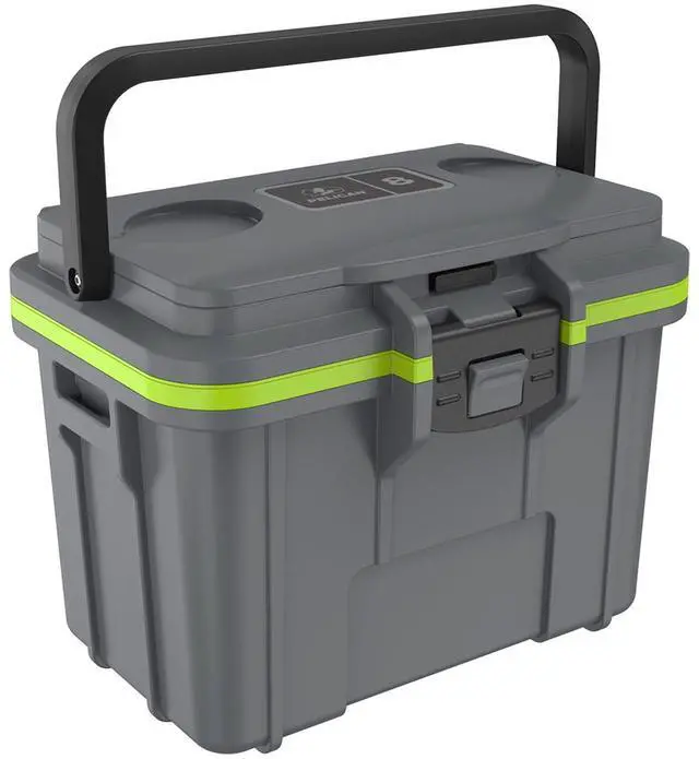 Alt view image 5 of 7 - Pelican Pelican 8QT Personal Cooler (Dark Gray/Green)