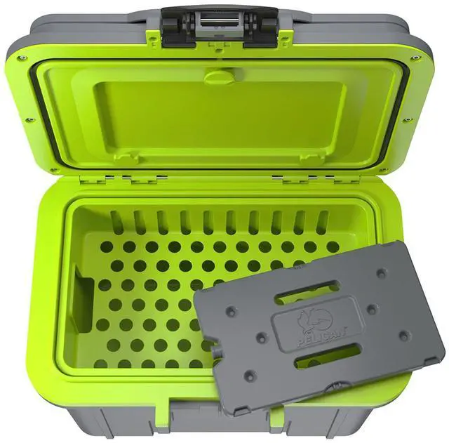 Alt view image 6 of 7 - Pelican Pelican 8QT Personal Cooler (Dark Gray/Green)