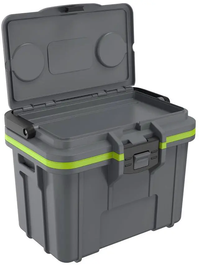 Alt view image 4 of 7 - Pelican Pelican 8QT Personal Cooler (Dark Gray/Green)