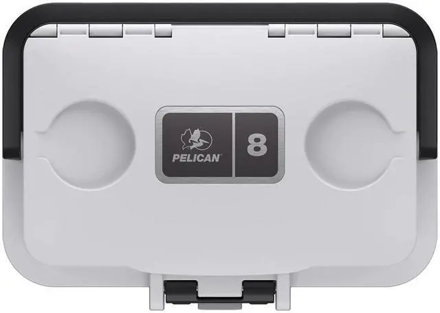 Alt view image 3 of 7 - Pelican Pelican 8QT Personal Cooler (White/Gray)