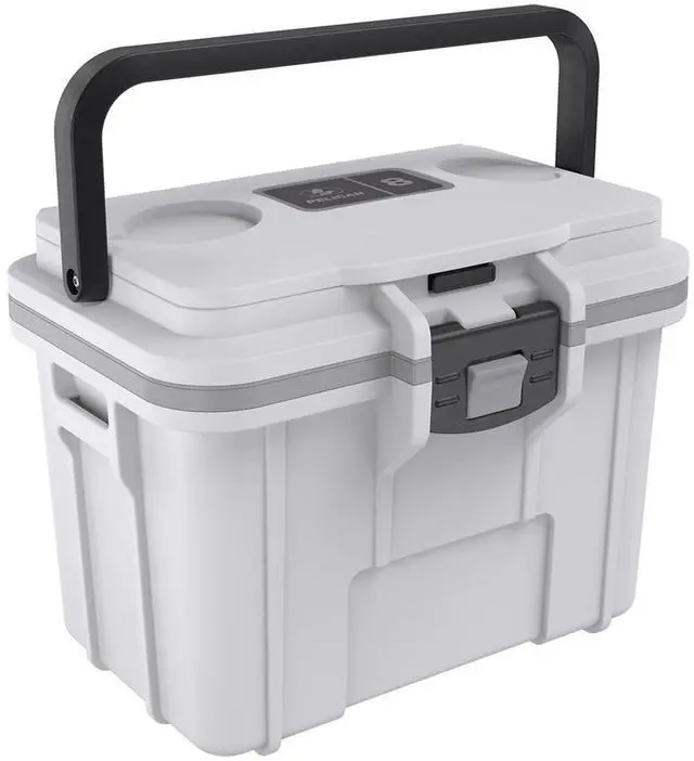 Alt view image 5 of 7 - Pelican Pelican 8QT Personal Cooler (White/Gray)