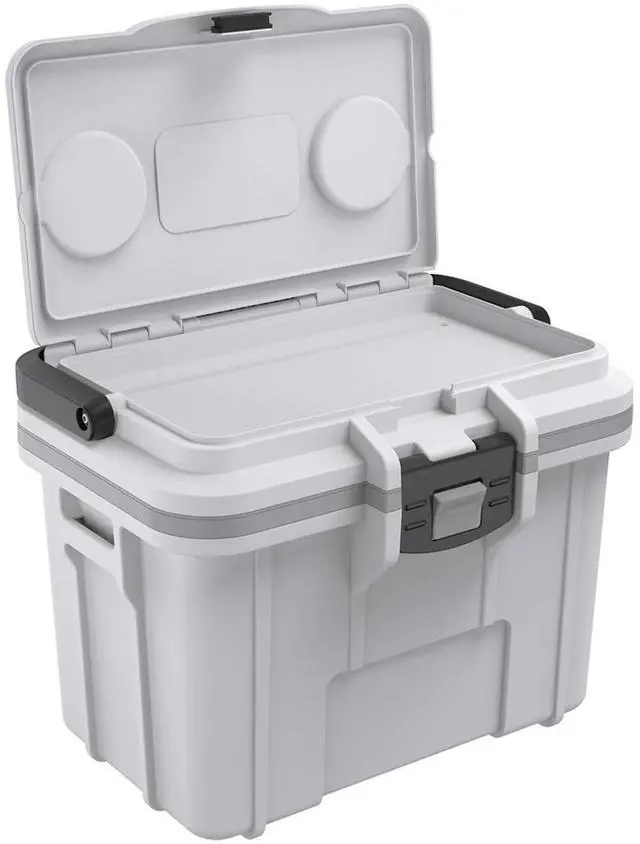 Alt view image 4 of 7 - Pelican Pelican 8QT Personal Cooler (White/Gray)
