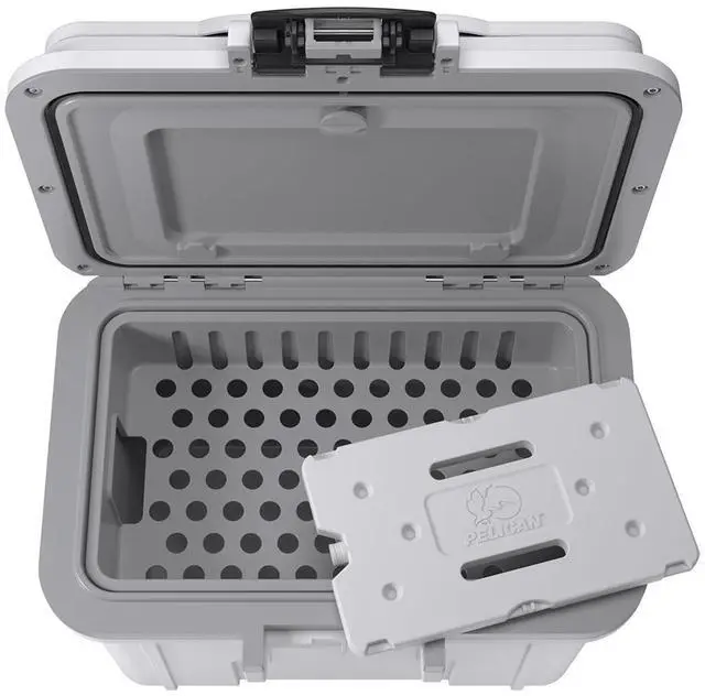 Alt view image 6 of 7 - Pelican Pelican 8QT Personal Cooler (White/Gray)