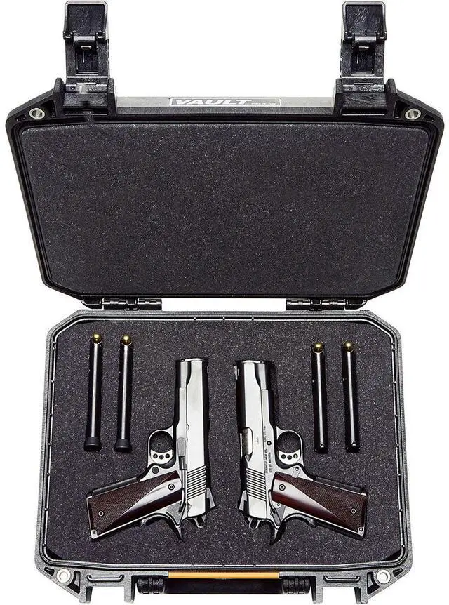 Alt view image 4 of 7 - Pelican V200 Vault Medium Handgun Case with Foam, Black