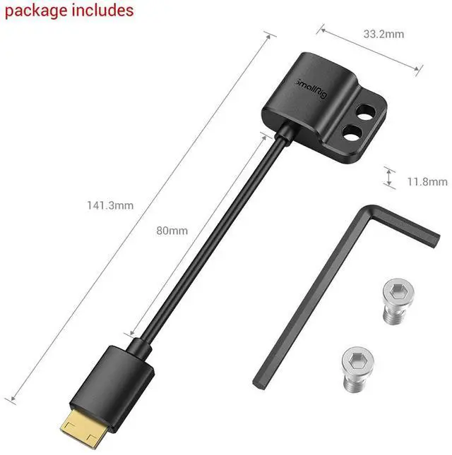 Alt view image 3 of 6 - SmallRig Ultra Slim 4K HDMI Type C to A Adapter Cable