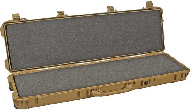 Alt view image 2 of 2 - Pelican 1750 Travel Vault Wheeled Watertight Weapons Case with Foam Insert, Desert Tan