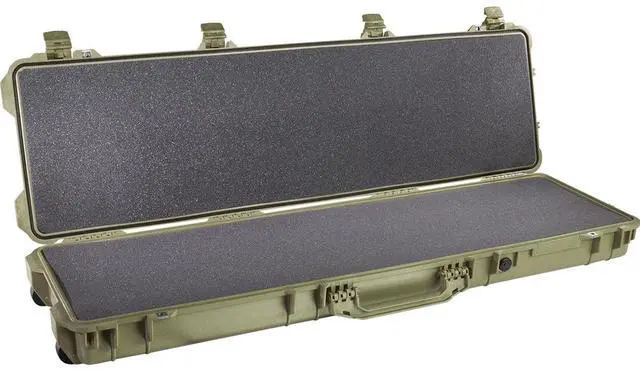 Alt view image 11 of 11 - Pelican 1750 Watertight Protector Gun Case w/ Foam - 50.5in Long Interior, OD Gr