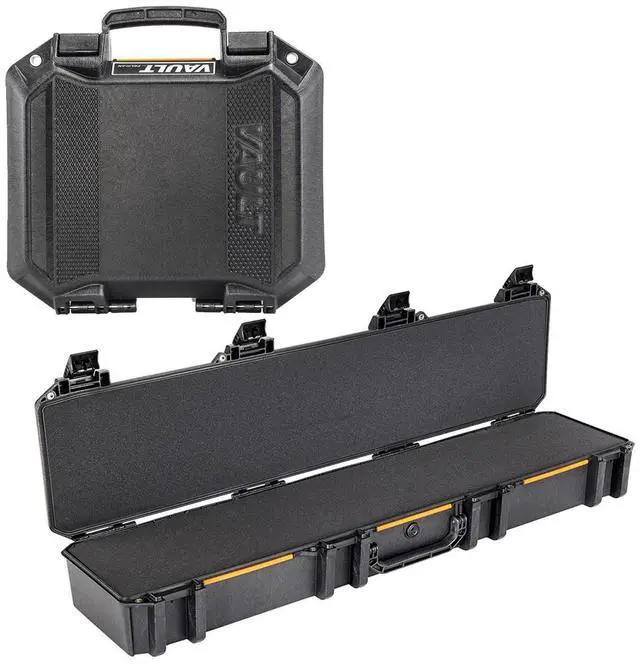 Main image of Pelican V770 Vault Single Scoped Rifle Case, Black, Bundle with V100 Vault Small Pistol Black Case