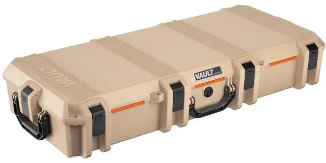 Alt view image 2 of 5 - Pelican V700 Vault Takedown Rifle and Shotgun Case with Foam Insert, Tan, Bundle with AR1000 Assault Rifle Vault