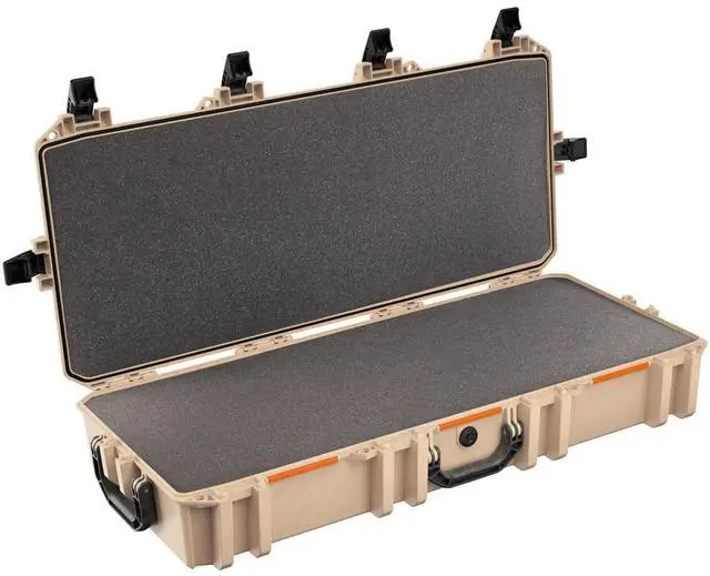 Alt view image 6 of 6 - Pelican V700 Vault Takedown Rifle/Shotgun Case with Foam, Tan, Bundle with 12x12" Splatter Shooting Target Stickers, 10-Pack