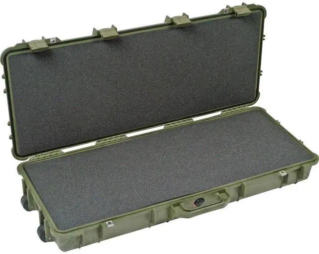 Alt view image 3 of 4 - Pelican 1700 Travel Vault II Watertight Rifle Case with Foam Insert & Wheels, Olive Drab Green