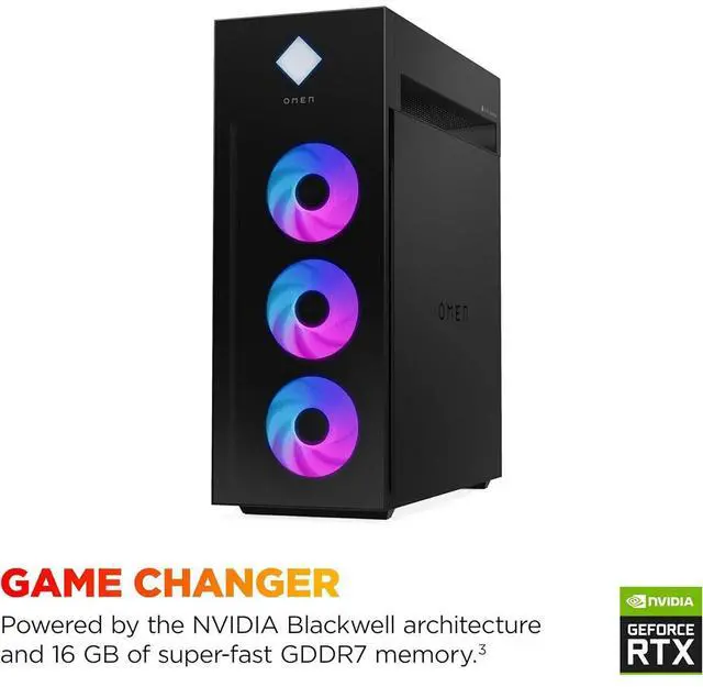 Alt view image 10 of 14 - HP OMEN 45L Gaming Desktop, Intel Core Ultra 7 265K, 32GB RAM, 2TB SSD, RTX 5080, Win 11 Pro, Microsoft Copilot, Tempered Glass, GT22-3080 (2025)