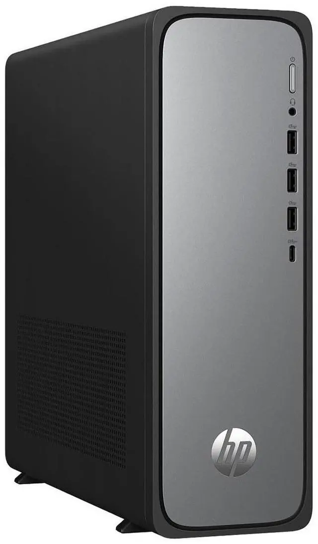 Alt view image 5 of 7 - HP OmniDesk s03-0000i S03-0010 Desktop - Intel 300 - 8GB - 256GB SSD - Tower - Intel H770 Chip - Windows 11 Home - Intel UHD Graphics - IEEE 802.11ax - Meteor Silver, Jack Black  B5RX6AA#ABA
