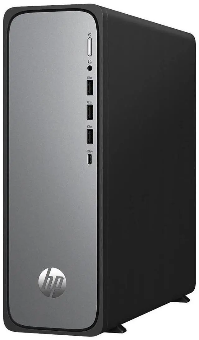 Alt view image 7 of 7 - HP OmniDesk s03-0000i S03-0010 Desktop - Intel 300 - 8GB - 256GB SSD - Tower - Intel H770 Chip - Windows 11 Home - Intel UHD Graphics - IEEE 802.11ax - Meteor Silver, Jack Black  B5RX6AA#ABA