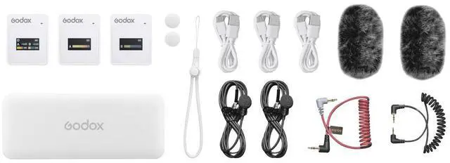 Alt view image 5 of 7 - Godox MoveLink II M2 2.4GHz Wireless Microphone System, White