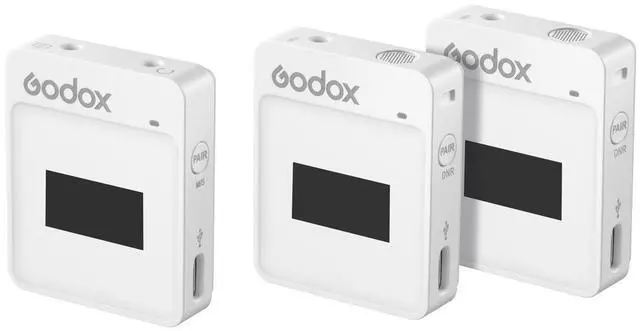 Alt view image 7 of 7 - Godox MoveLink II M2 2.4GHz Wireless Microphone System, White