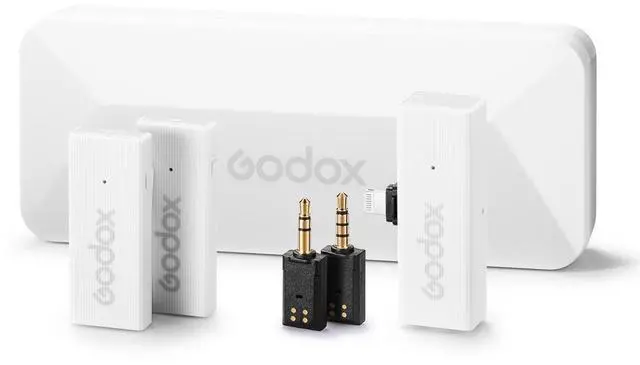 Main image of Godox MoveLink Mini 2.4GHz Lightning Wireless Microphone Kit 2, Cloud White