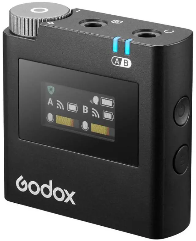 Alt view image 2 of 5 - Godox Virso RX 2.4GHz Dual-Channel Clip-On Wireless Microphone Receiver