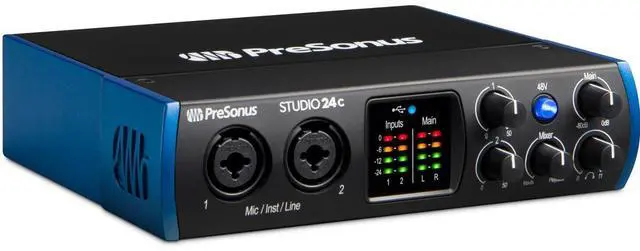 Alt view image 5 of 6 - Studio 24C 2x2 Portable Ultra-High Definition USB-C Audio/MIDI Interface Bundle