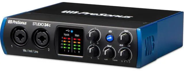 Alt view image 2 of 6 - Studio 24C 2x2 Portable Ultra-High Definition USB-C Audio/MIDI Interface Bundle