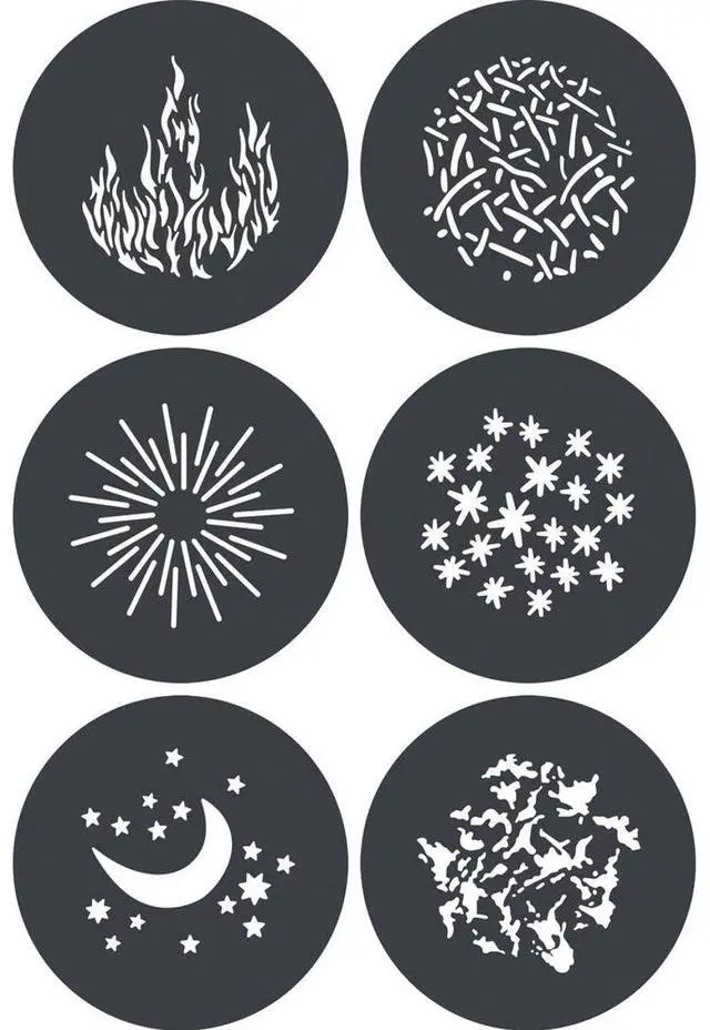 Main image of Godox GP-GS2 Gobo Set for MG1200Bi Spotlight Mount (6-Pack)