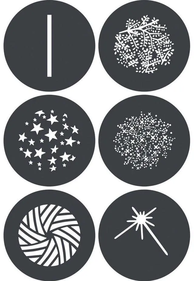 Main image of Godox GP-GS3 Gobo Set for MG1200Bi Spotlight Mount (6-Pack)
