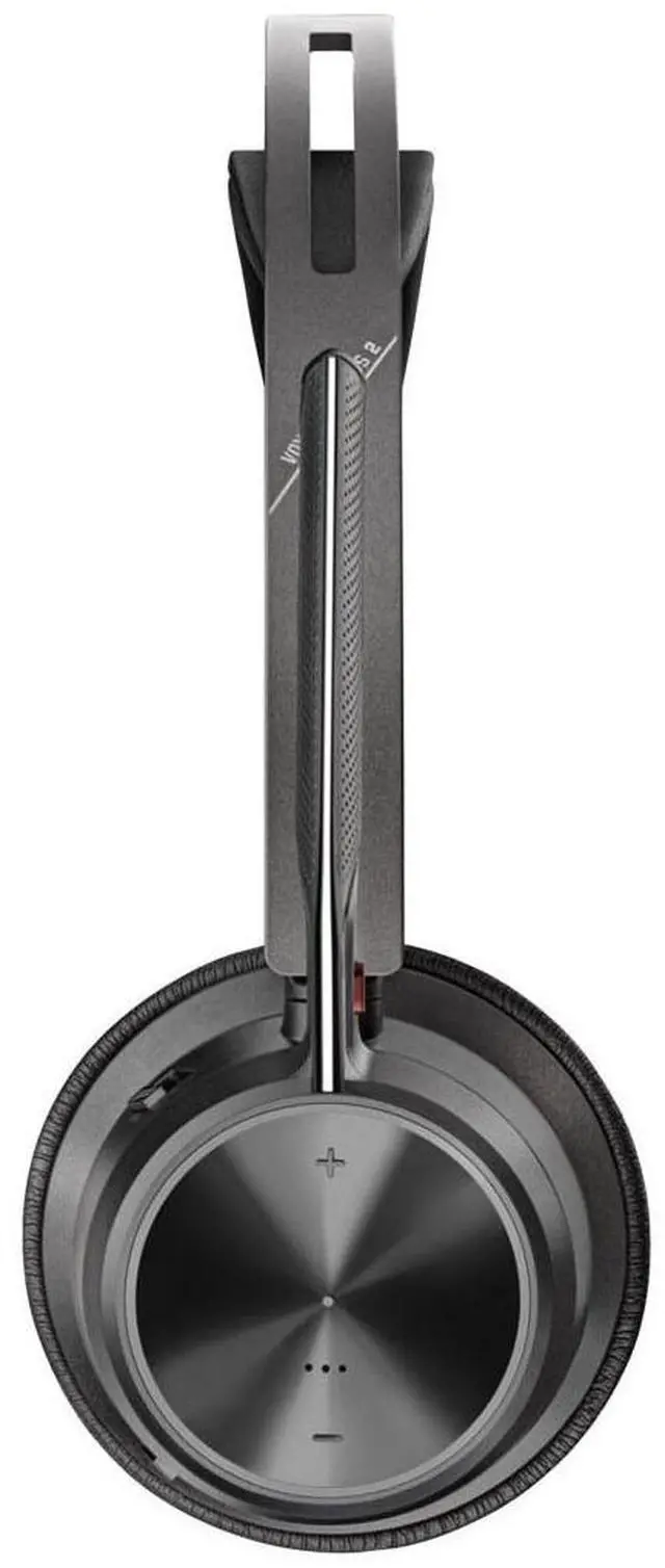 Alt view image 16 of 20 - Poly Voyager Focus 2 USB-C-C Headset +USB-C/A Adapter + Charging Stand - Google Assistant, Siri - Stereo - USB Type C - Wired/Wireless - Bluetooth - 298.6 ft - Over-the-head - Binaural - Supra-aural -