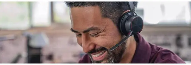 Alt view image 10 of 10 - Poly Voyager Focus 2 Microsoft Teams Certified USBC-C Headset + USB-C/A Adapter - Microsoft Teams Certification - Google Assistant, Siri - Stereo - USB Type C - Wired/Wireless - Bluetooth - 298.6 ft -