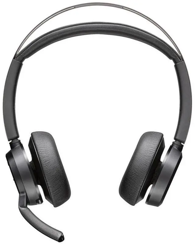 Alt view image 10 of 13 - Poly Voyager Focus 2 Headset - Microsoft Teams Certification - Google Assistant, Siri - Stereo - USB Type C - Wired/Wireless - Bluetooth - 298.6 ft - Over-the-head - Binaural - Supra-aural - 4" C