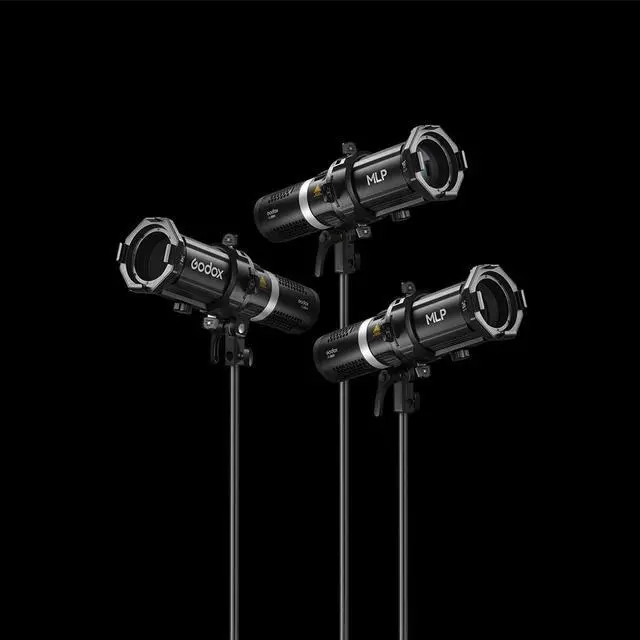Alt view image 4 of 4 - Godox Projection Attachment with 19 Degree Interchangeable Lens for ML30 and ML60 LED Lights, Black