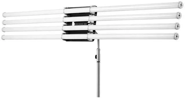 Alt view image 2 of 4 - Godox TP-B4 4-Light Bracket for TP Series LED Pixel Tube Lights, Black/Silver