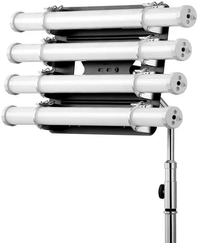 Alt view image 4 of 4 - Godox TP-B4 4-Light Bracket for TP Series LED Pixel Tube Lights, Black/Silver