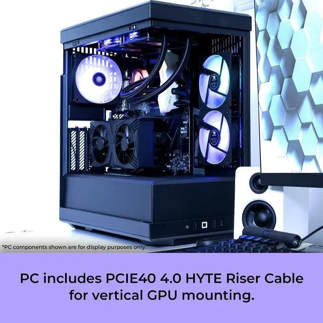 Alt view image 13 of 14 - iBUYPOWER Y40 PRO Black Gaming PC Desktop - AMD Ryzen 9 9900X - AMD Radeon RX 9070 16GB - 32GB DDR5 RGB - 2TB NVMe SSD - Y40BA9R9701