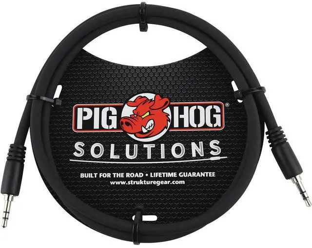 Main image of Pig Hog Solutions 6' Cable with 3.5mm TRS to 3.5mm TRS Connector #PX-T3506