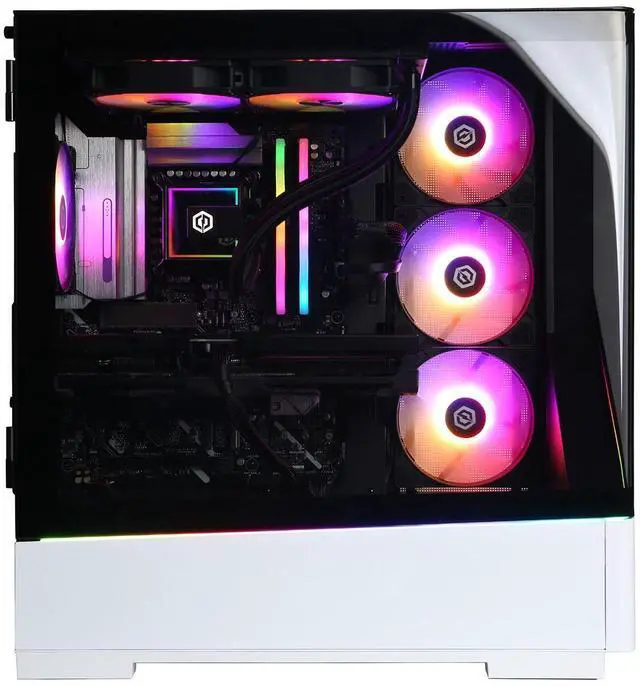 Alt view image 6 of 6 - CyberPowerPC Gamer Supreme Liquid Cooled Gaming Desktop Computer, Intel Core Ultra 9 285 2.5GHz, 32GB RAM, 2TB SSD, NVIDIA GeForce RTX 5070 Ti 16GB, Windows 11 Home, White