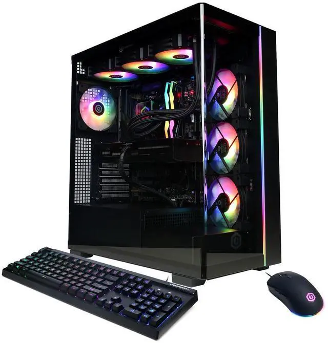 Main image of CyberPowerPC Gamer Supreme Liquid Cooled Gaming Desktop Computer, AMD Ryzen 7 9800X3D 4.7GHz, 32GB RAM, 2TB SSD, NVIDIA GeForce RTX 5070 Ti 16GB, Windows 11 Home, Black